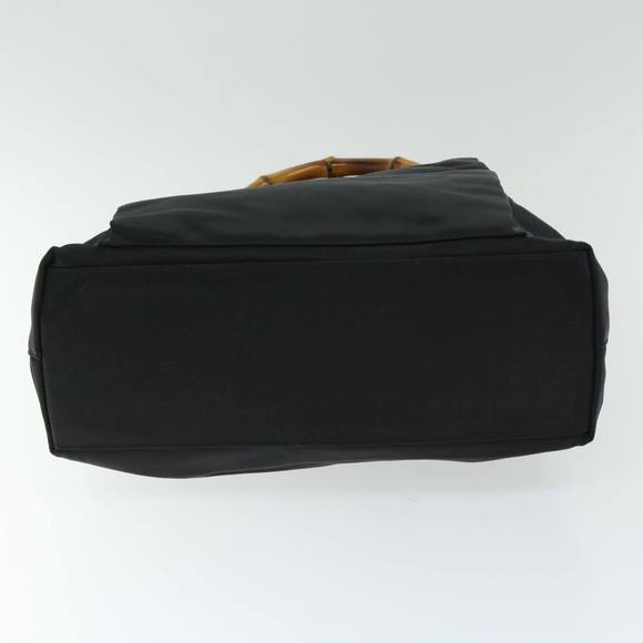 GUCCI Bamboo Hand Bag Nylon 2way Black 002 3754 0506 Auth ep3379 - Picture 9 of 16